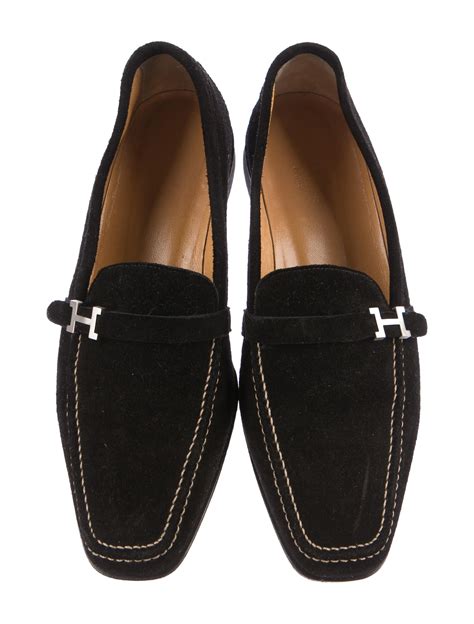 hermes womens loafers|Hermes suede loafers.